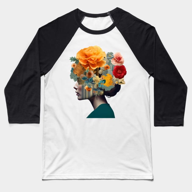 Flower Power, Girl Power Baseball T-Shirt by beakbubble